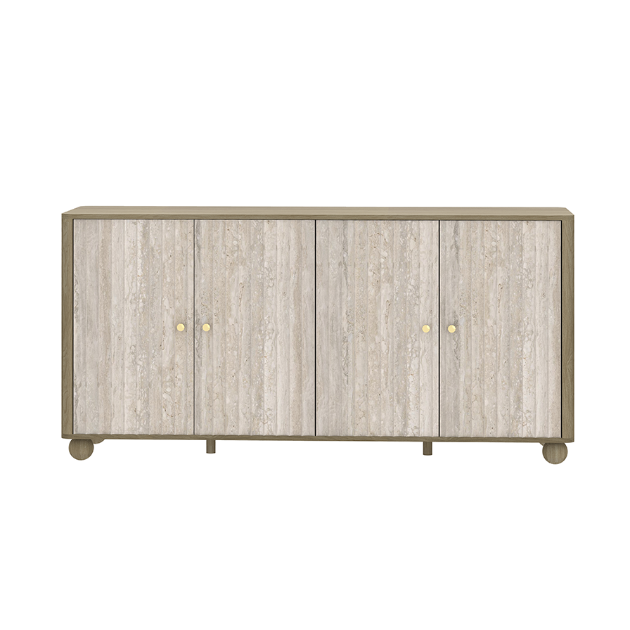 Pebble Groove 4-Door Cabinet